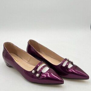 YDN Women Flats Hidden Low Heels Pumps Pointed Toe Slip on Comfort Straps Shoes